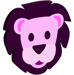 3d pink lion © Katerina
