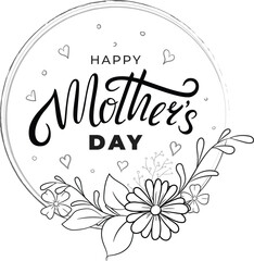 Card with flowers mother's day