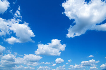 Obraz premium Blue sky with white clouds.
