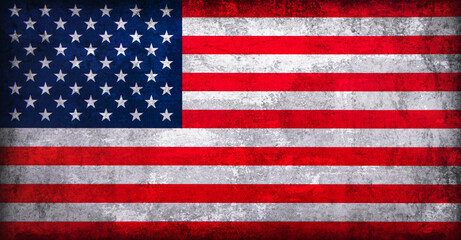 Grunge American flag background texture.