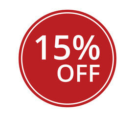 15% of discount. Discount price. Special offer discount.The concept of the social network.Vector illustration.