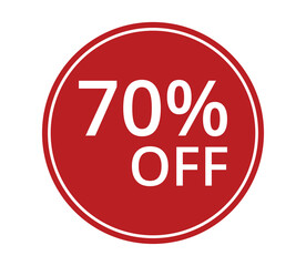70% of discount. Discount price. Special offer discount.The concept of the social network.Vector illustration.