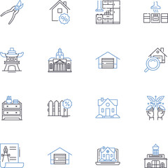 Altering line icons collection. Adaptation, Mutation, Modification, Transformation, Variance, Change, Adjusted vector and linear illustration. Different,Converted,Distorted outline signs set