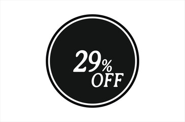 29% Off, Sale Discount Banner. Discount offer price, special offer sales promotions. vector template illustration