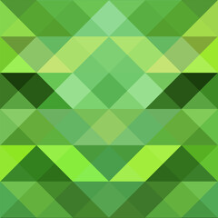 Green Background with Triangle Pattern. Polygonal background in Classic Green, Love Bird, Panront Lush Meadow. Geometric Mosaic Background, Creative Design Templates. Background for your web site desi