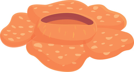 Orange flower icon cartoon vector. Floral jungle. Asian borneo