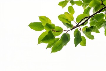 A Green Leafy Tree Branch in Solitude