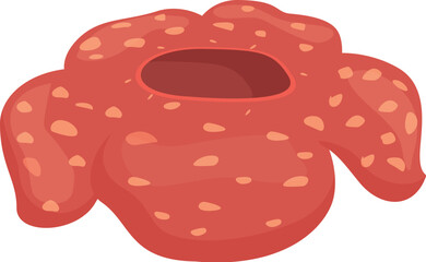 Summer flower icon cartoon vector. Red jungle. Asian world