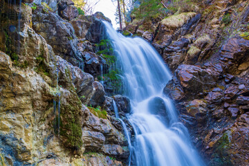 Obraz premium Gaisalptobel - Wasserfall - Fluß - Oberstdorf - Allgäu - Rubihorn