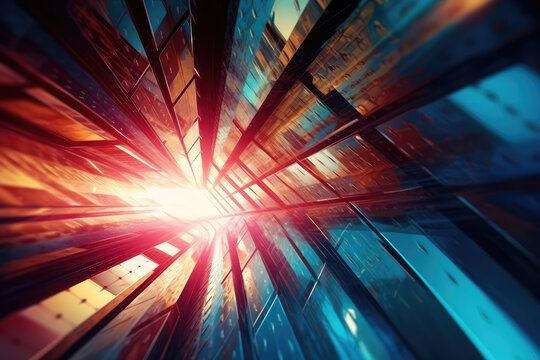Ultra futurist tech abstract background. Generative AI