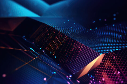 Ultra futurist tech abstract background. Generative AI