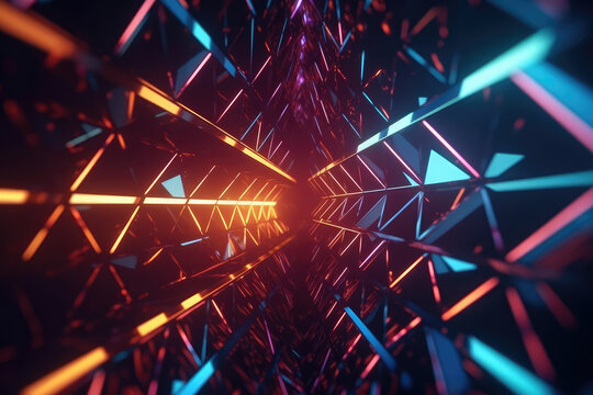 Ultra futurist tech abstract background. Generative AI