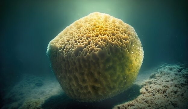 Spongilla lacustris is a kind of freshwater sponge. subaquatic freshwater spongillidae Generative AI