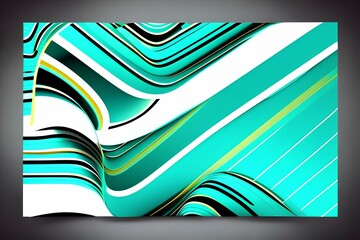 Turquoise striped background, lines of variable width. - generative ai