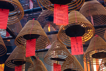 Hanging Incense in Man Mo Temple, Hong Kong