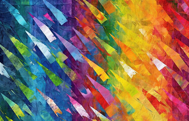 Obraz premium rainbow brush stroke textured background Generative AI