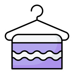 Towel Line Color Icon