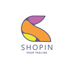 Trendy Fashion logo gold and silver lines feminine model emblems