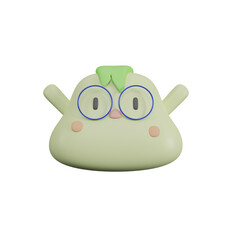 cartoon character chicken yellow 3D