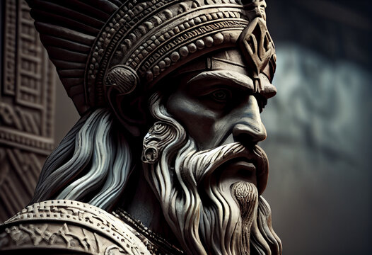 Mesopotamian religion, including Sumerian, Akkadian, and Babylonian: Enlil - god of wind, air, and storms. Generative AI technology.	
