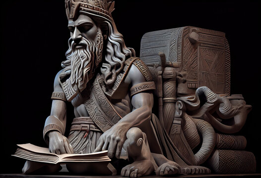 Mesopotamian religion, including Sumerian, Akkadian, and Babylonian: Enlil - god of wind, air, and storms. Generative AI technology.	
