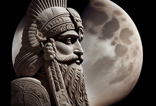 Mesopotamian religion, including Sumerian, Akkadian, and Babylonian: Nanna - god of the moon. Generative AI technology.	
