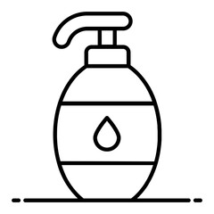 Liquid Soap Thin Line Icon