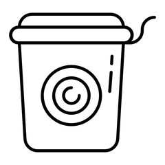 Flossing Thin Line Icon