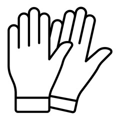 Obraz premium Gloves Thin Line Icon