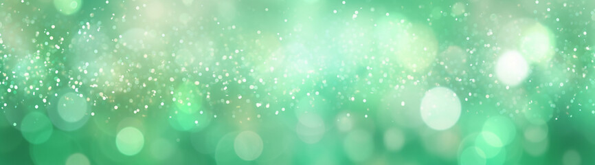 green glitters with a blurry background