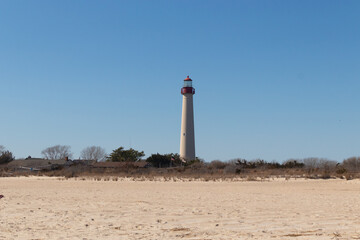 This is the Cape May point lighthouse located in the southernmost tip of New Jersey. This beacon of hope stands tall to help prevent sailors from wrecking and also letting them know where they are.
