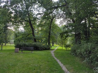 Mislakovice, Poland: Valley of Palaces and Gardens. Palace Park (Mysłakowice). garden near Jelenia Gora. Elenogur Voivodeship