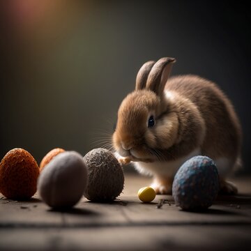 Easter bunney with nice easter eggs