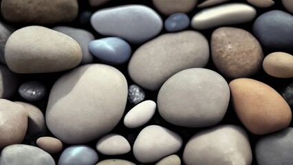 Fototapeta na wymiar River rocks. Pebbles on the bank of the river. Wallpaper, background.