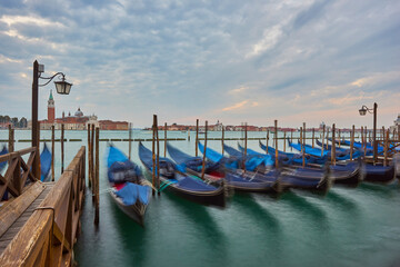 Venice, Italy. Architecture and landmarks of Venice. Venice postcard with Venice gondolas.