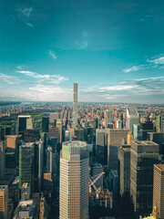 Obraz premium Buildings in New York, USA, panoramic photo