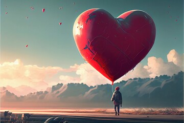 hearts valentine's day theme, passionate theme, hearts, generative AI