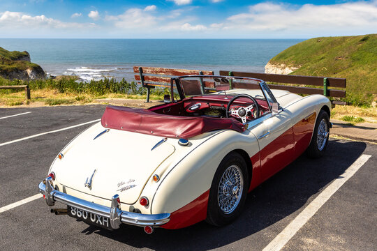 Classic Austin Healey 3000 MkII vintage car in Flamborough, UK