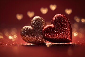 Naklejka premium hearts valentine's day theme, passionate theme, hearts, generative AI