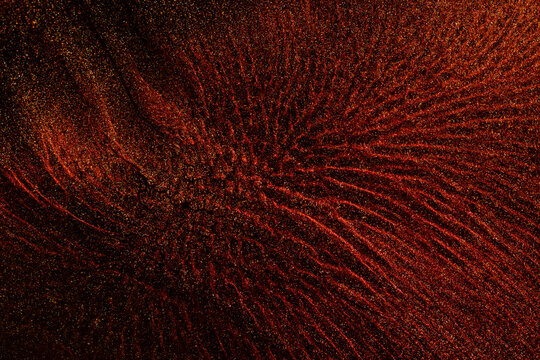 Shiny particles of metallic paint