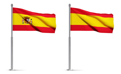 Spain flag isolated on white background. EPS10 vector