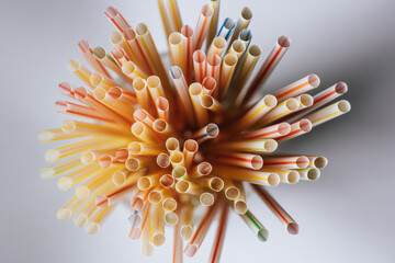 Bunch of colorful straws