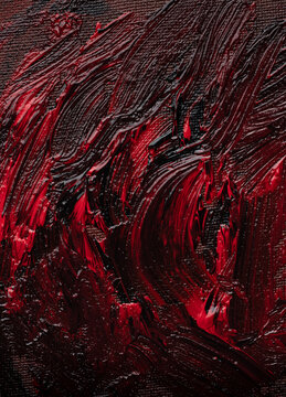 Abstract brush strokes of acrylic colors