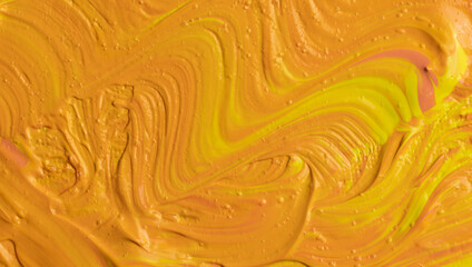 Abstract brush strokes of acrylic colors