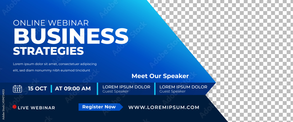 Canvas Prints modern business webinar template horizontal banner design