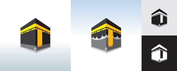 Kaaba vector illustration in flat style for icon or logo.