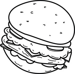 Burget with Crispy Chicken and Veggies