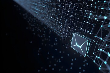 Email blue binary code