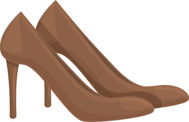 Glamour high heels shoes icon cartoon vector. Female fashion. Classic personal objects
