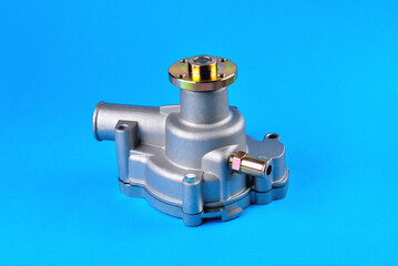 Engine cooling pump, engine coolant pump for truck,  selective focus